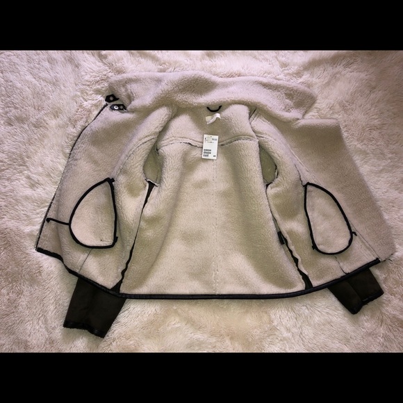 Suede Aviator/Biker Jacket (H&M) - Picture 2 of 3